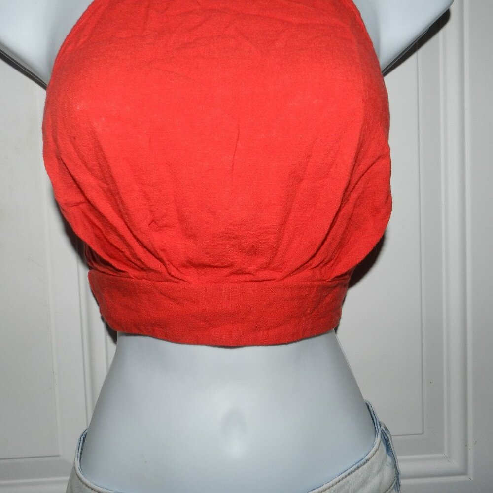 Altar'd State Vibrant solid red strappy crop tank top Small NWT🆕📦⌚🏃🏻💨⚡🚚 - Picture 4 of 15